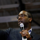 Waterloo Mayor Quentin Hart speaks at a campaign event for Democratic presidential candidate former South Bend, Ind., Mayor Pete Buttigieg at Northwest Junior High, Sunday, Feb. 2, 2020, in Coralville, Iowa.